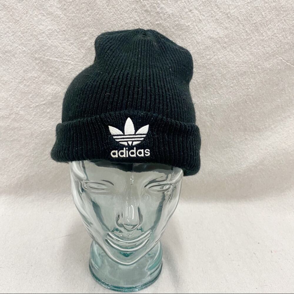 ADIDAS Originals Trefoil Black knit‎ Beanie Stocking Hat